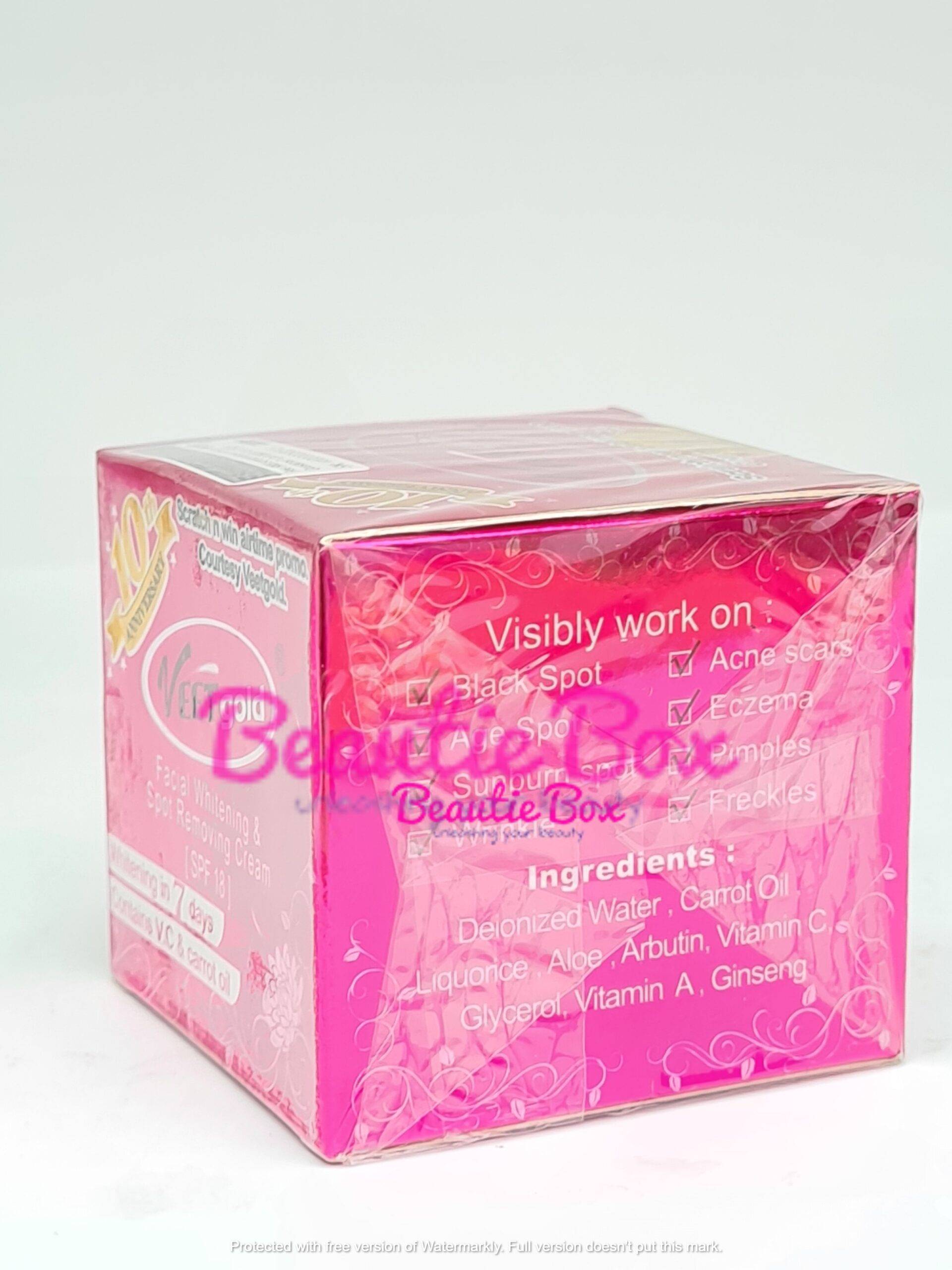 VeetGold Facial Whitening & Spot Removing Cream - Beautie Box