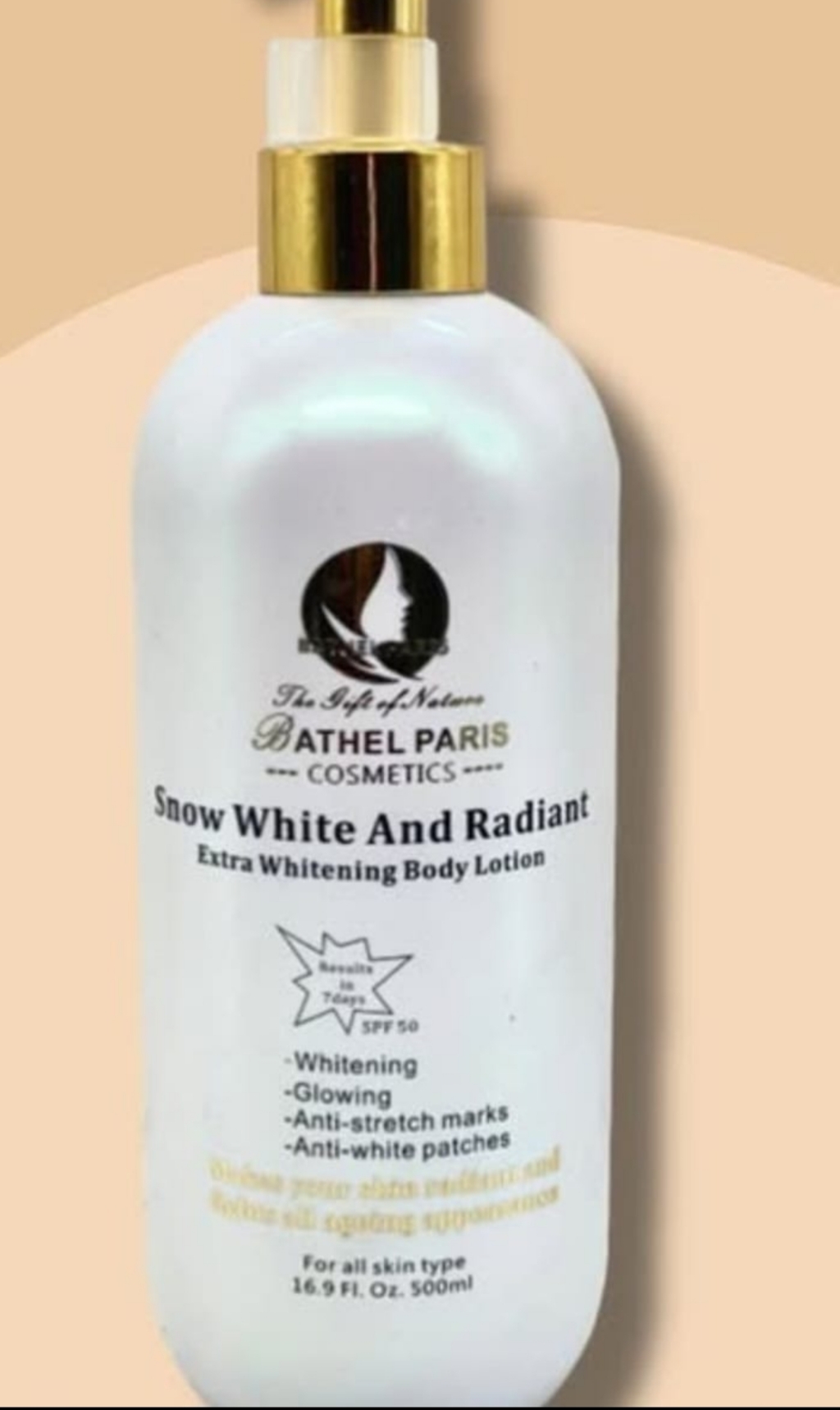 Bathel Paris Snow White And Radiant Extra Whitening Body Lotion 500ml