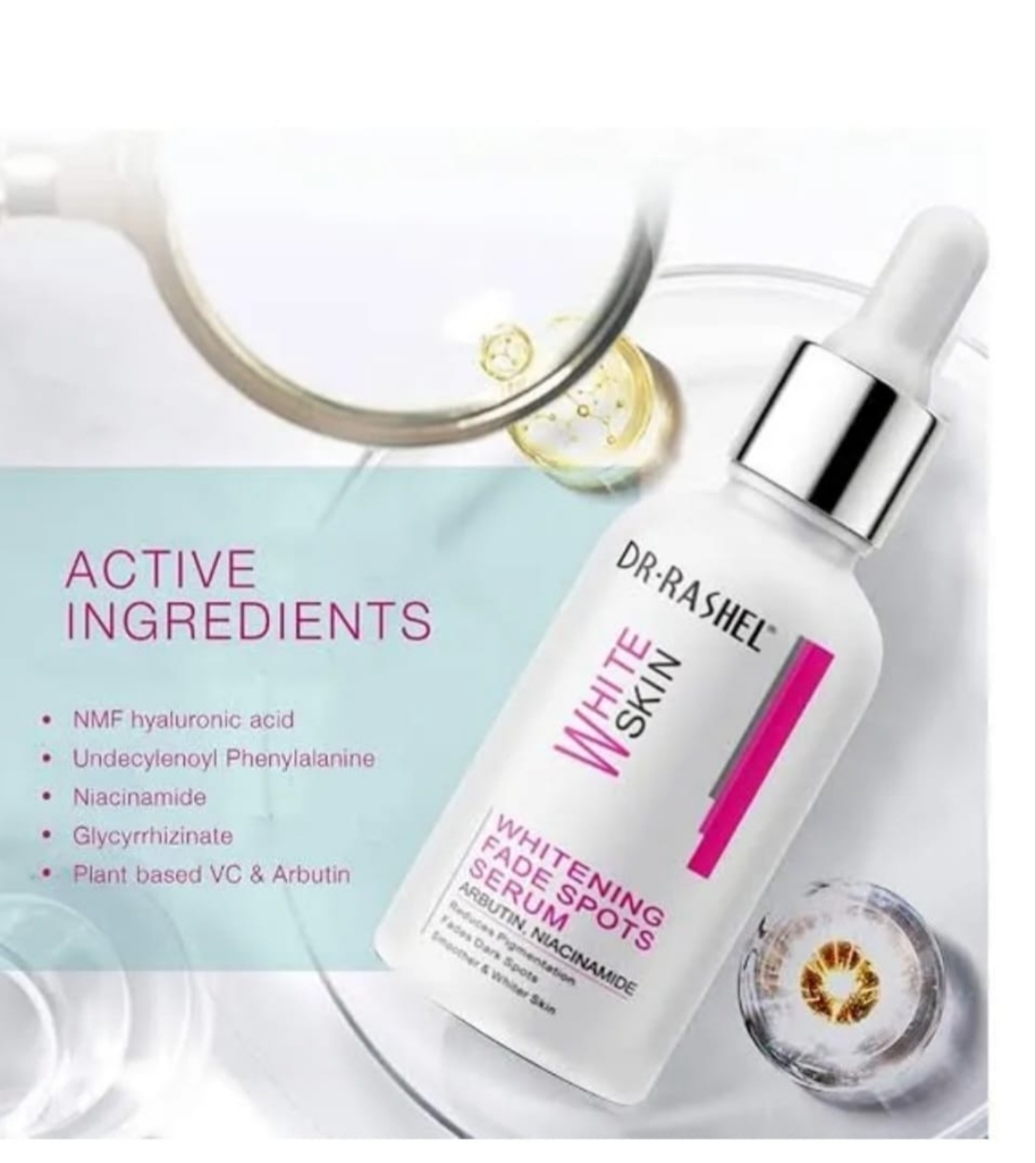 DR.RASHEL WHITE SKIN Whitening Fade Spots Serum with Arbutin, Niacinamide -30ml(one) - Image 2