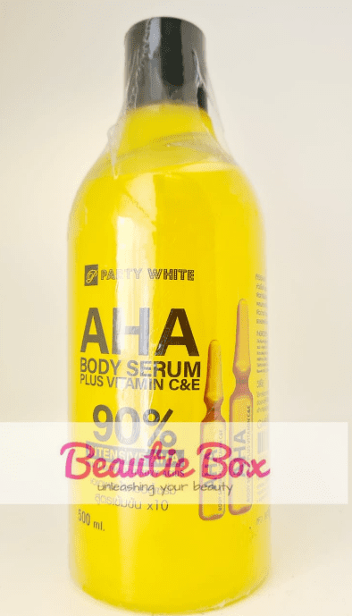 Party White Aha Body Serum Plus Vitamin C And E Intensive Aha Ml Beautie Box