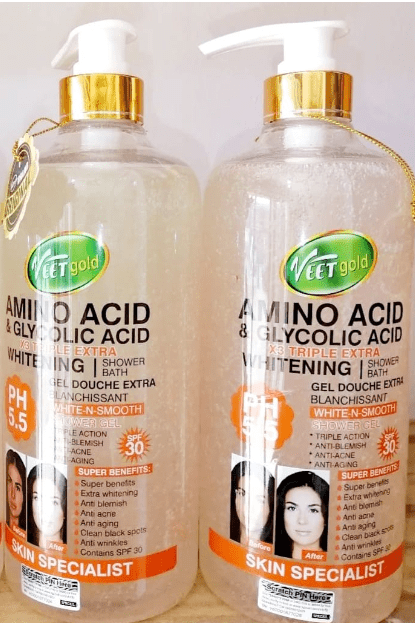 Veetgold Amino And Glycolic Exforliating Whitening Shower Gel One Bottle Beautie Box 2200