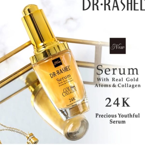 Dr Rashel 24K Serum with Real Gold Atoms and Collagen , Moisturizing , Anti - Aging & Wrinkles , Size 3.38 oz