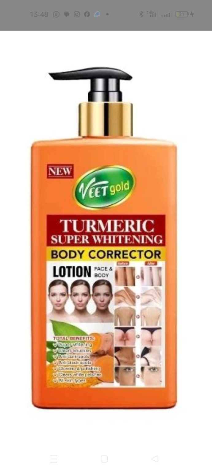 Veetgold Turmeric Super Whitening Body Corrector Lotion - Beautiebox