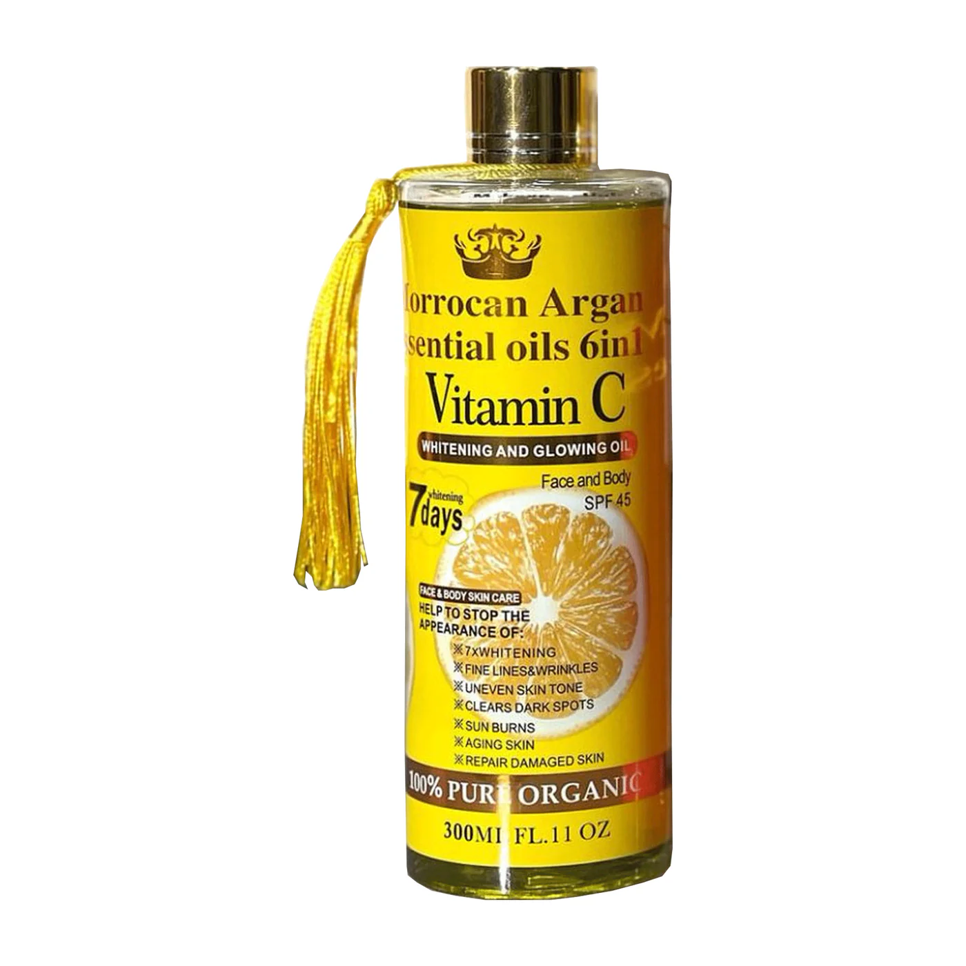 Morrocan Argan Essential Oil 6in1 Vitamin C Glowing Oil 300ml