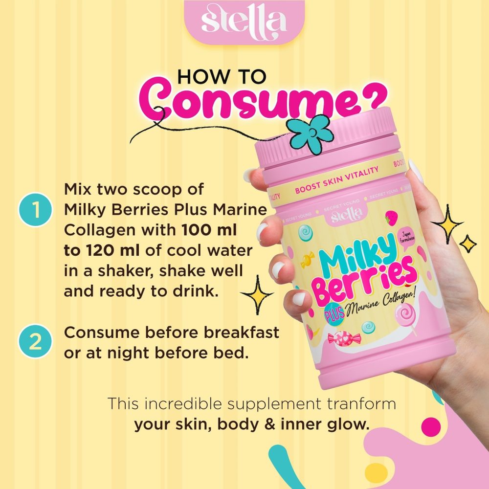 Stella (Skandal) Milky Berries Plus Marine Collagen  Supplement - Image 3