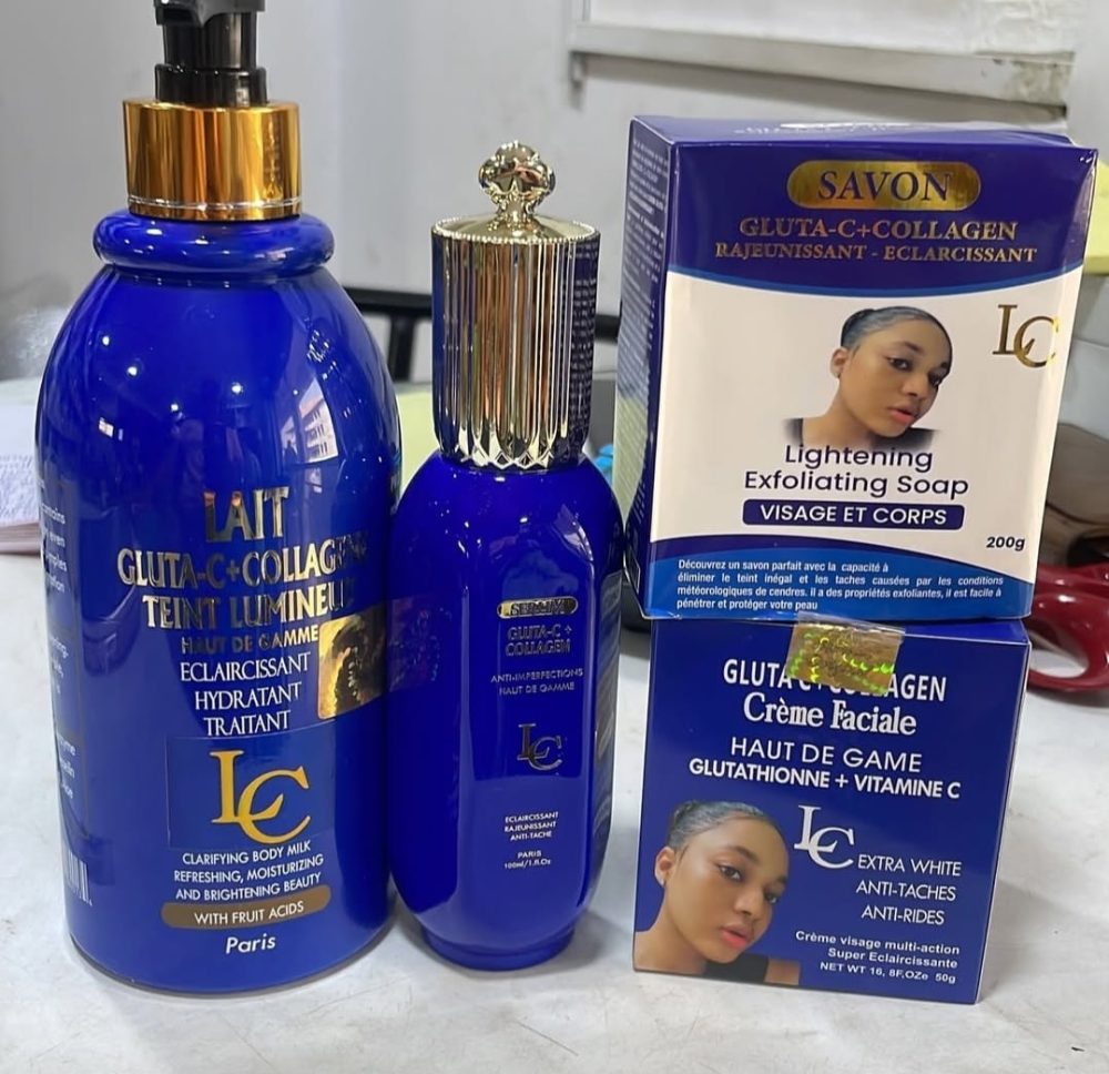 Lait Gluta C + Collagen Lotion , Face Cream, Soap And Serum (4pcs)