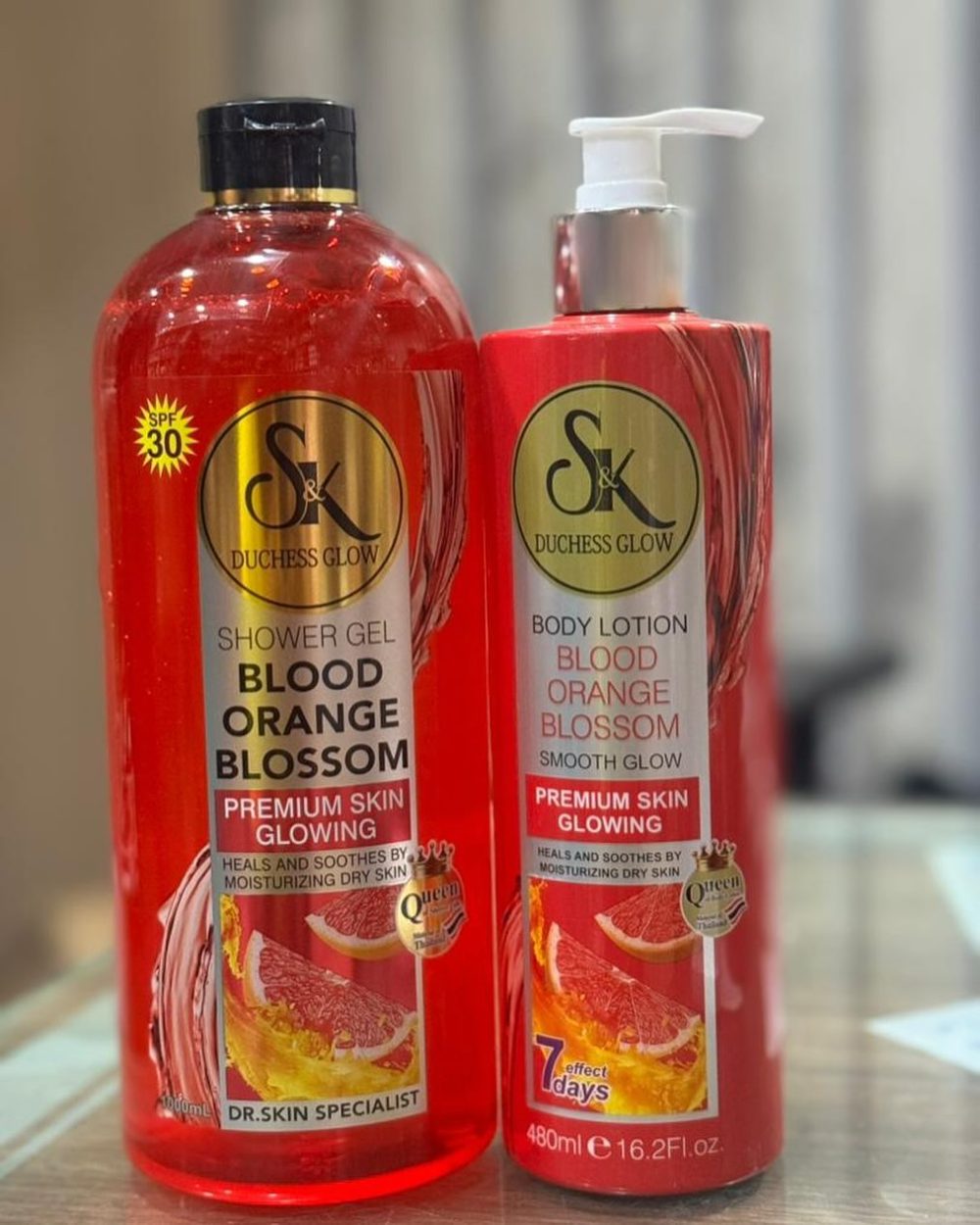 SK Duchess Glow Blood Orange Blossom Body Lotion and Shower Gel