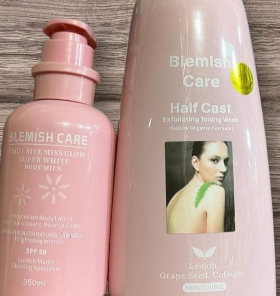 Blemish Care Halfcast Exfoliating Toning Body Wash and Lotion
