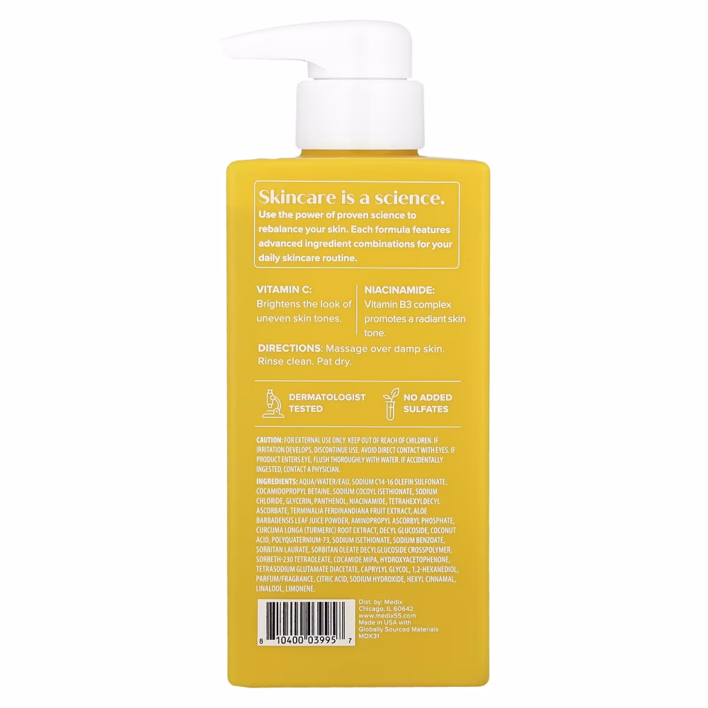 Medix 5.5, Body Wash, Radiant Glow, Vitamin C + Niacinamide, 15 fl oz (444 ml) - Image 2