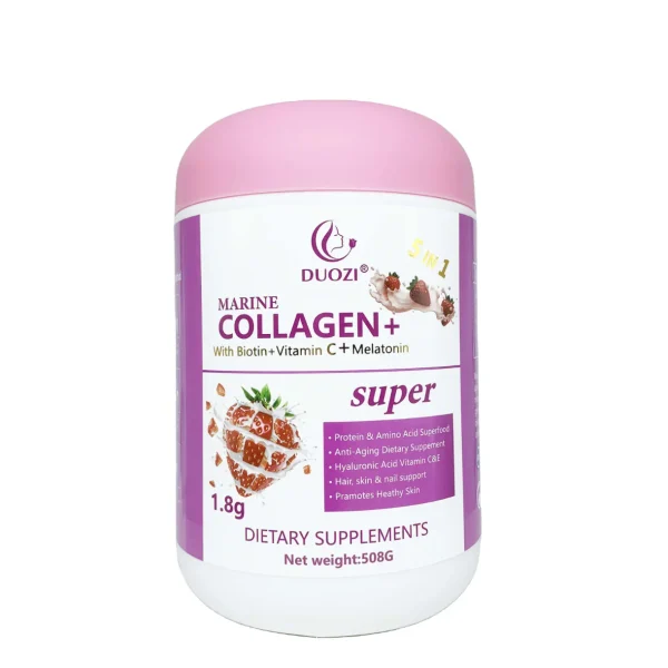 DUOZI Marine Collagen Powder with Biotin, Vitamin C, and Melatonin (508g)