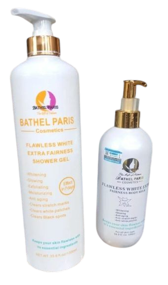 Flawless White Extra Fairness Shower Gel and Body Milk