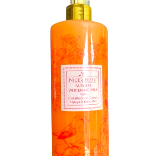 NICE &; EEASY - FAIRNESS WHITENING MILK WITH GLUTATHIONE, CARROT, PAPAYA AND KOJIC ACID