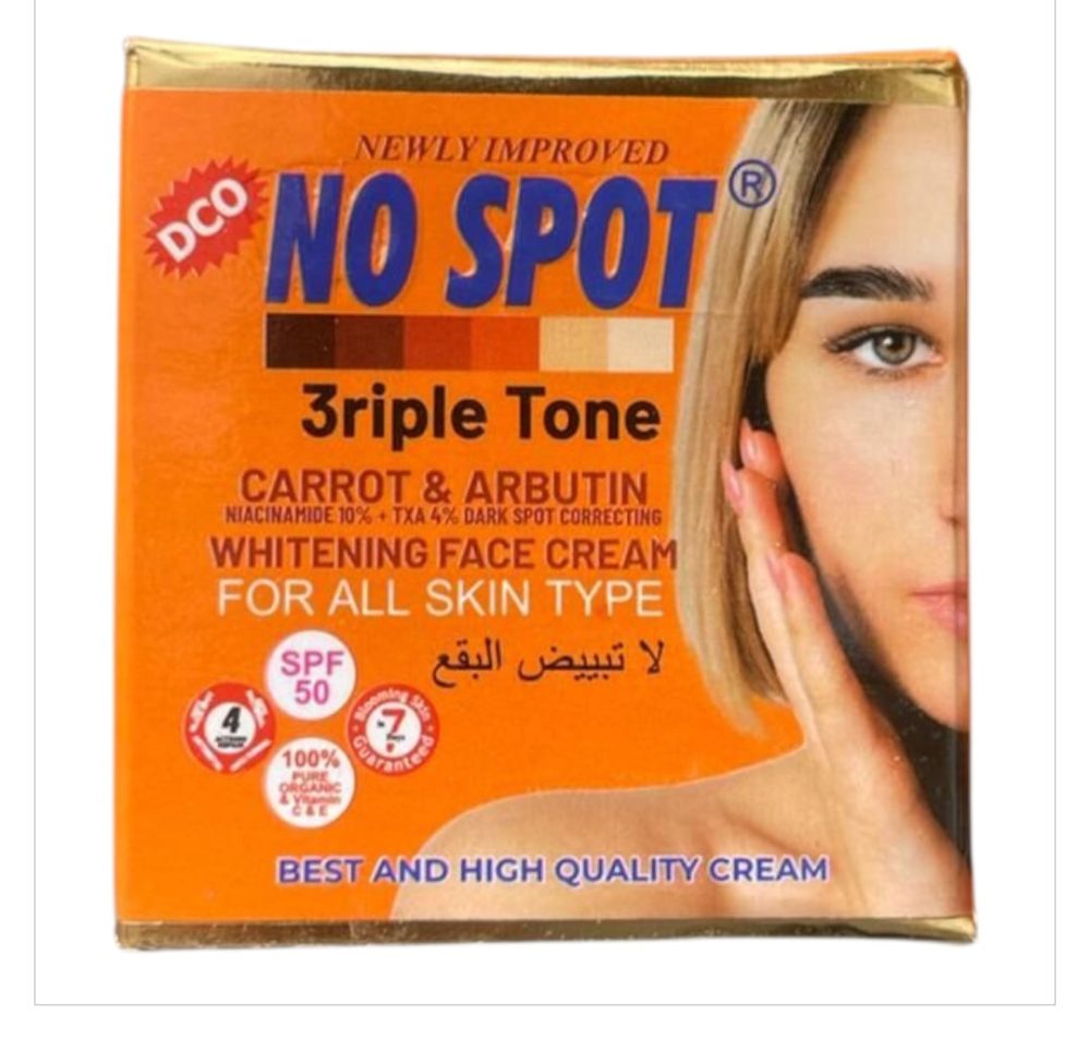 No Spot Carrot and Arbutin Whitening Cream SPF 50
