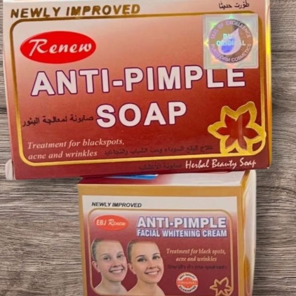 Renew Anti pimple face soap and Whitening Cream