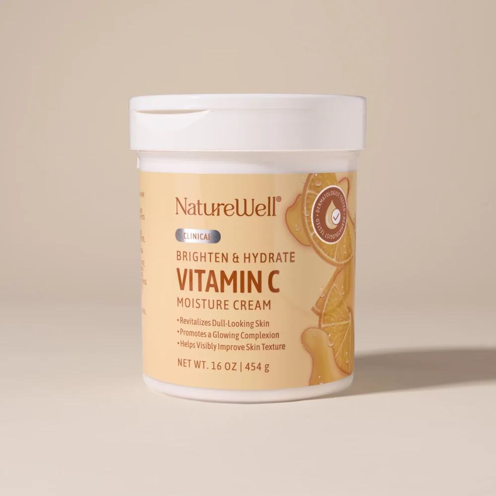 NatureWell Clinical Brighten & Hydrate Vitamin C Moisture Cream, 16 Oz