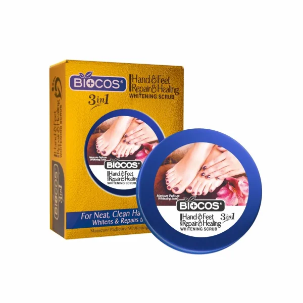 Biocos Hand and Feet Scrub with Vitamin E, Olive Oil & Jojoba Oil