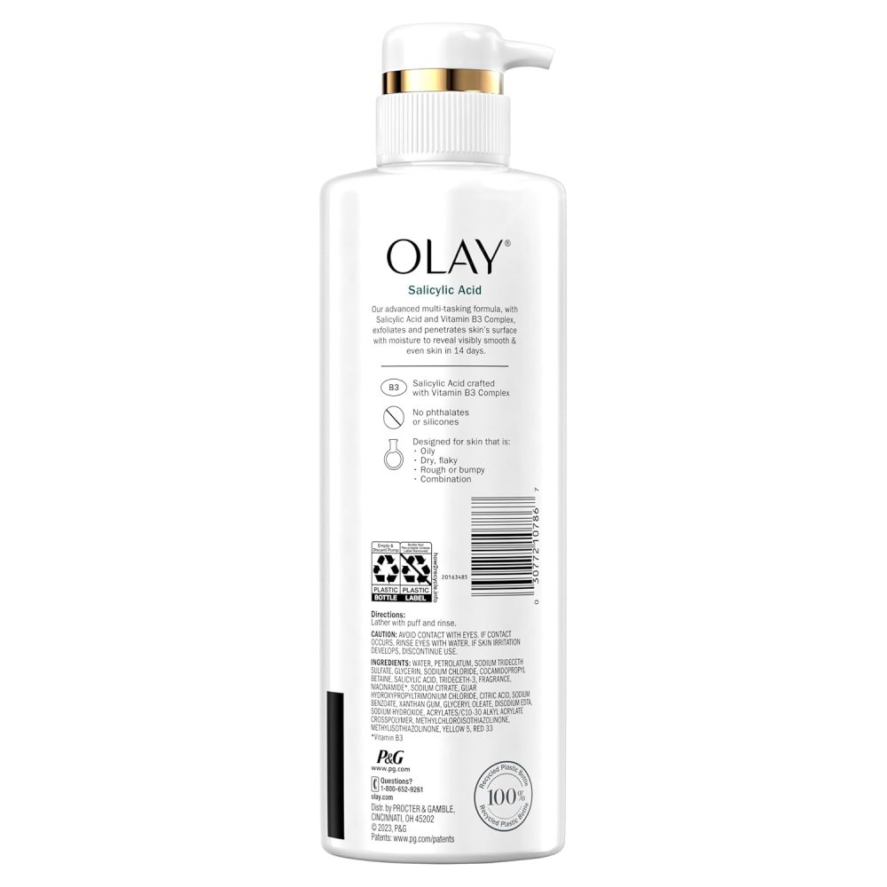 Olay Skin Solutions Hydrating Body Wash for Women with Salicylic Acid, 17.9 fl oz - Image 2