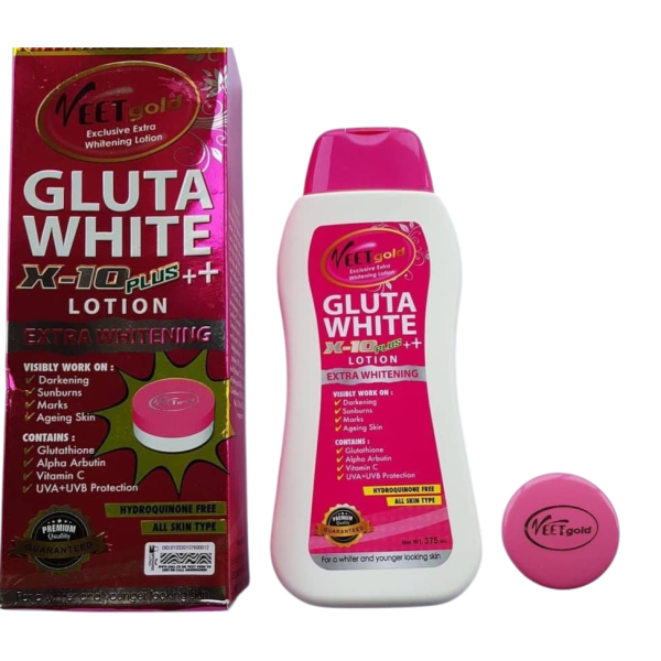 VEET GOLD GLUTA WHITE X 10 PLUS EXTRA WHITENING LOTION