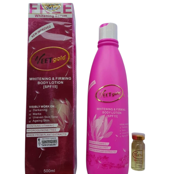 VEET GOLD WHITENING AND FIRMING BODY LOTION WITH SPF 15