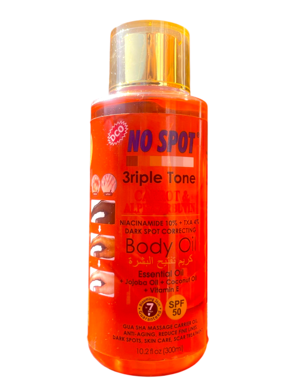 NO SPOT INJECTION 3RIPLE TONE CARROT AND ALPHA ARBUTIN BODY OIL  300ml