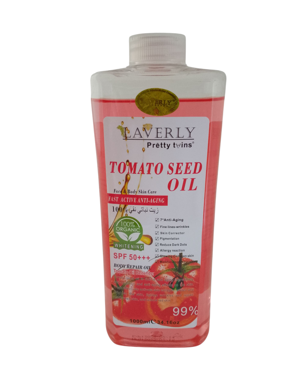 Laverly Tomato Seed Whitening Face and Body Oil 1000ml