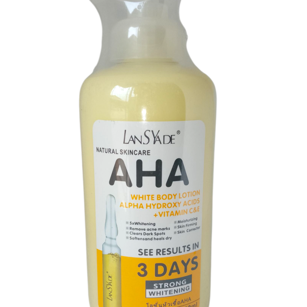 LANSYADE AHA WHITE BODY LOTION WITH ALPHA HYDROXY ACIDS, VITAMIN C AND E 500ml