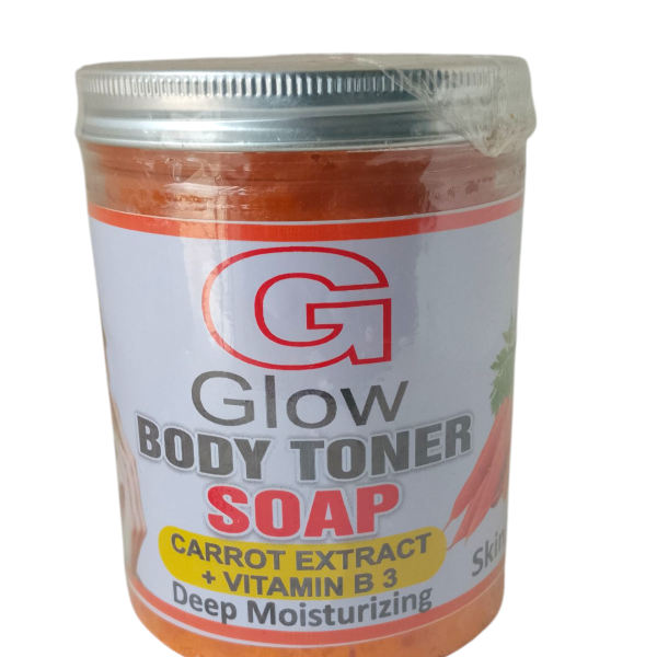 G GLOW BODY TONER SOAP WITH CARROT EXTRACT AND VITAMIN B3 500ml