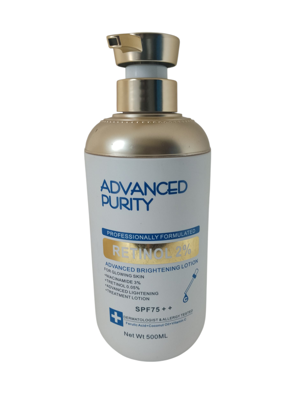 ADVANCED PURITY PROFESSIONALLY FORMULATED BRIGHTENING LOTION WITH 2% RETINOL 500ml