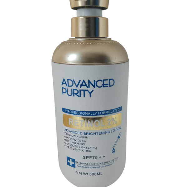 ADVANCED PURITY PROFESSIONALLY FORMULATED ADVANCED BRIGHTENING LOTION WITH 2% RETINOL 500ml