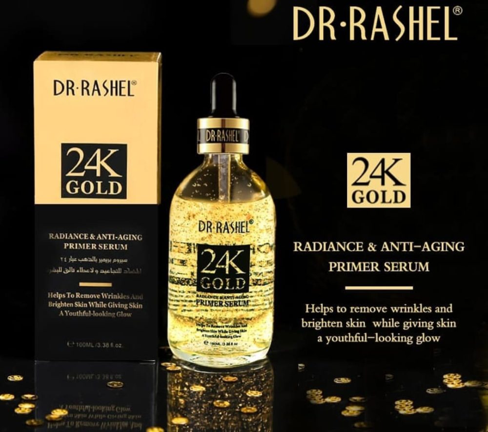Dr Rashel 24K Gold Primer Serum, Moisturizing, Anti - Aging & Wrinkles , Size 3.38 oz