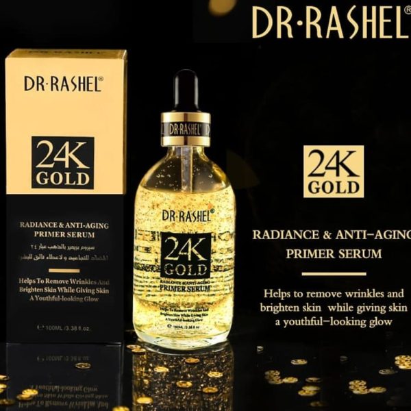Dr Rashel 24K Gold Primer Serum, Moisturizing, Anti - Aging & Wrinkles , Size 3.38 oz