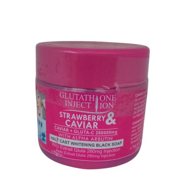 Glutathione Injection Half Cast Whitening Black Soap Strawberry And Caviar With Alpha Arbutin