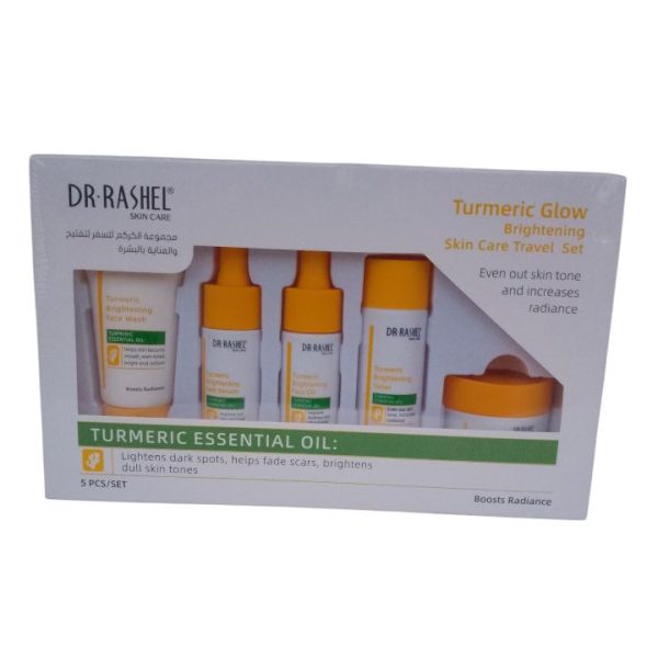 Dr Rashel Tumeric Glow Brightening Skin Care Travel Set 5Pcs