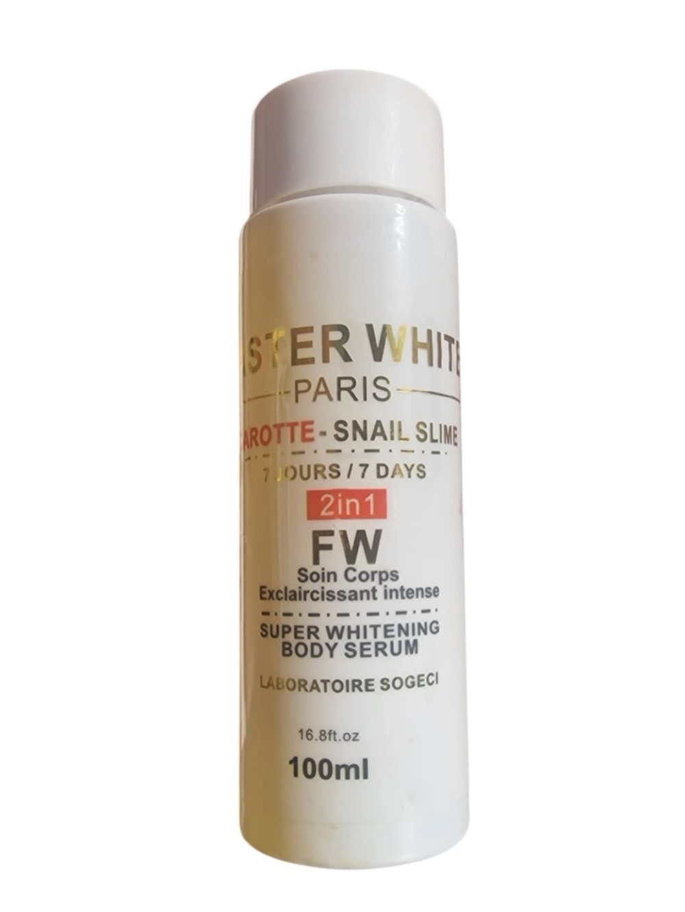 Faster White Snail Slime/Carrot Super Whitening Body Serum