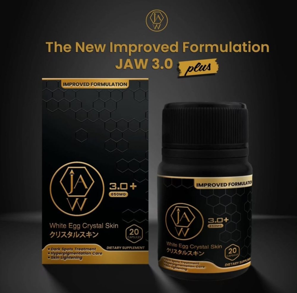 JAW BLACK White Egg Crystal Bright, Glowing & Radiant skin 20 capsules x 1 bottle