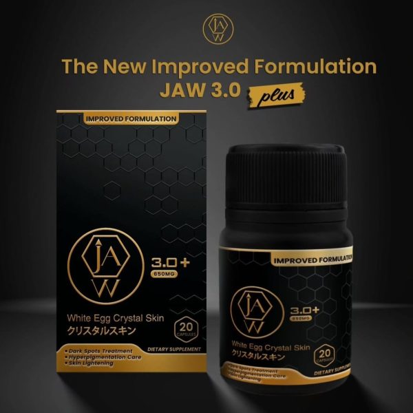 JAW BLACK White Egg Crystal Bright, Glowing & Radiant skin 20 capsules x 1 bottle