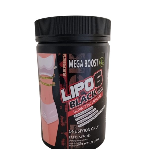 Mega Boost Lipo6 Black Max Ultra Concentrate Dietary Weight Loss Supplement Powder