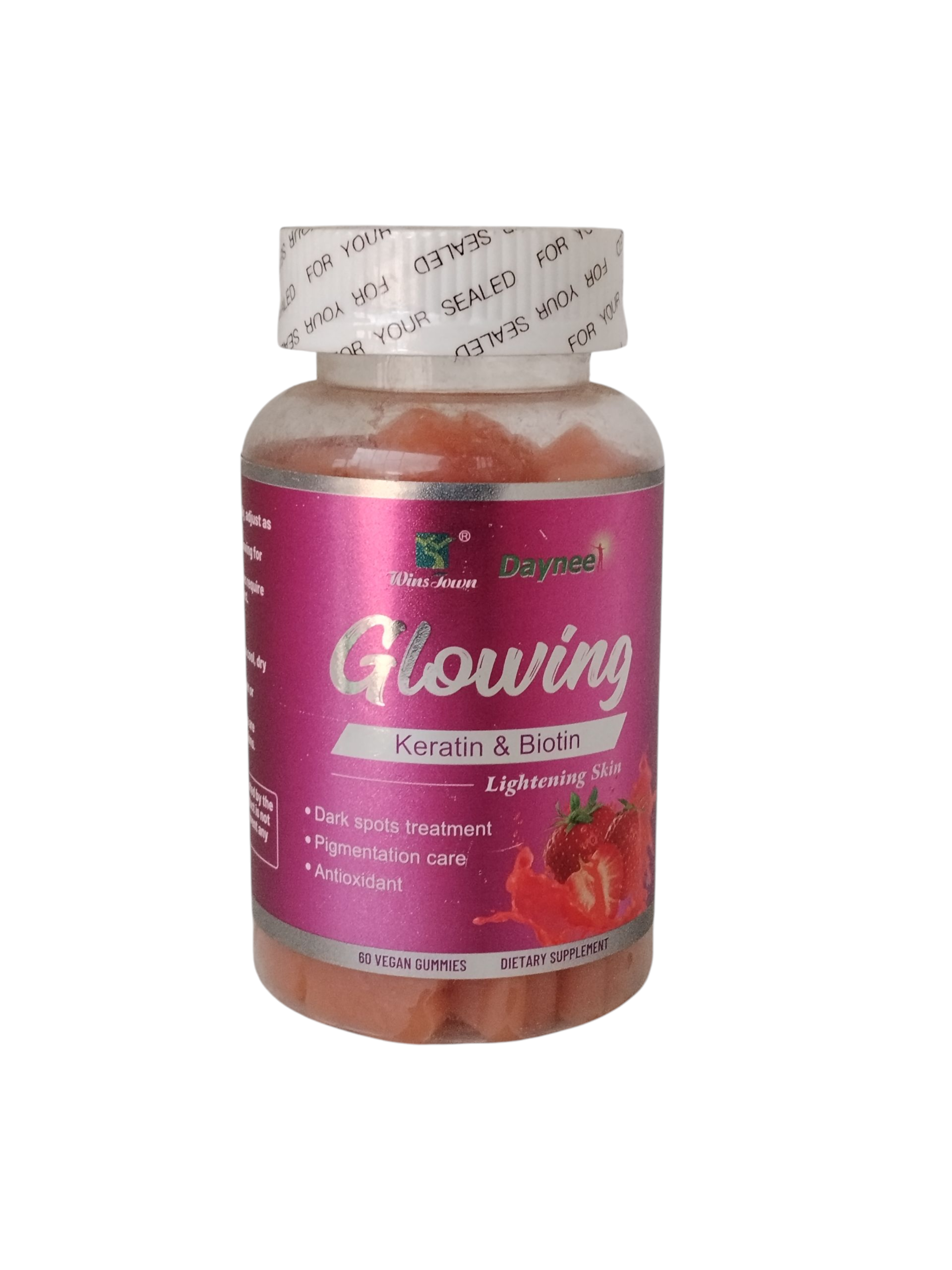 Wins Town Glowing Gummies With Keratin And Biotin 60 Vegan Gummies