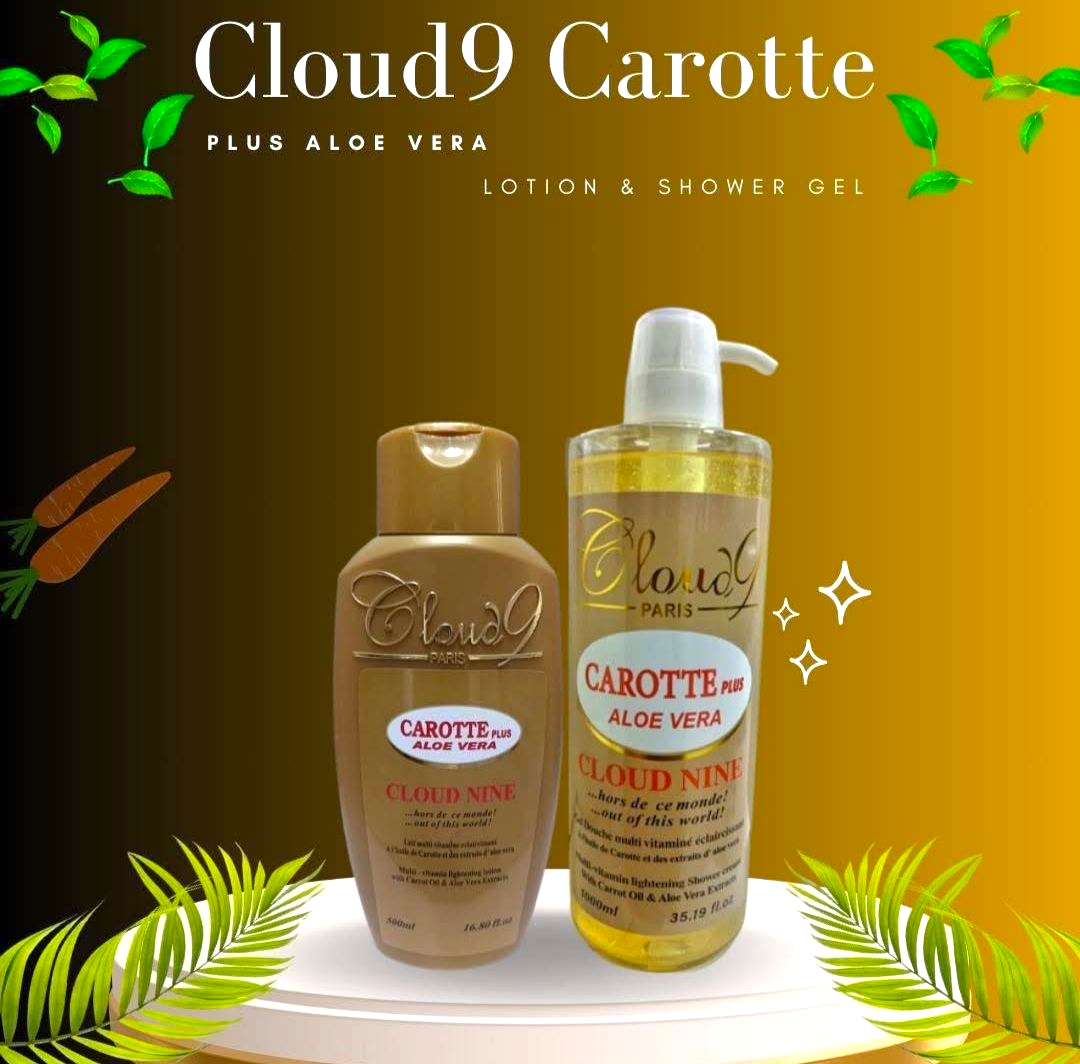 Cloud 9 Carotte Plus Aloe Vera Shower Cream And Multi-Vitamin Lightening Lotion