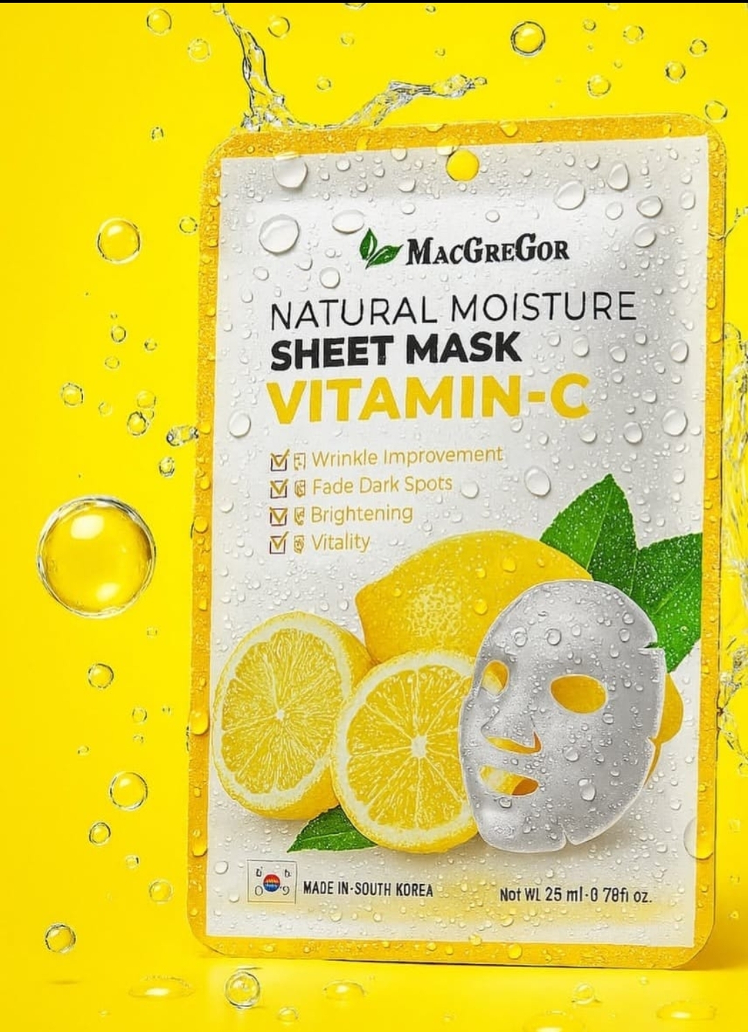 Macgreegr Natural moisture Vitamin C Sheet Mask