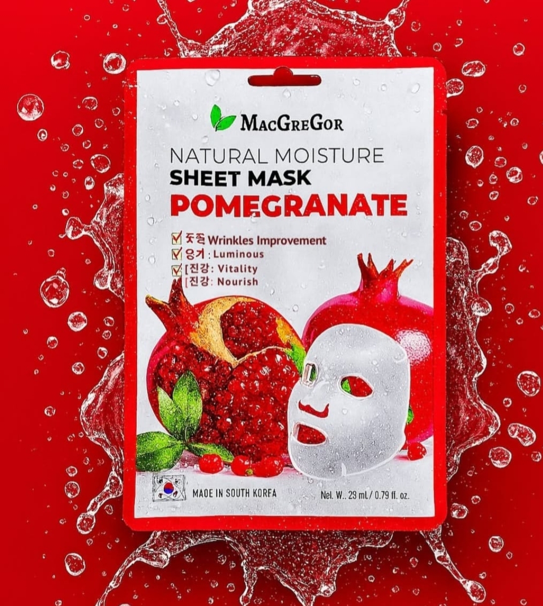 Macgregor Natural Moisture Pomegranate Sheet Mask