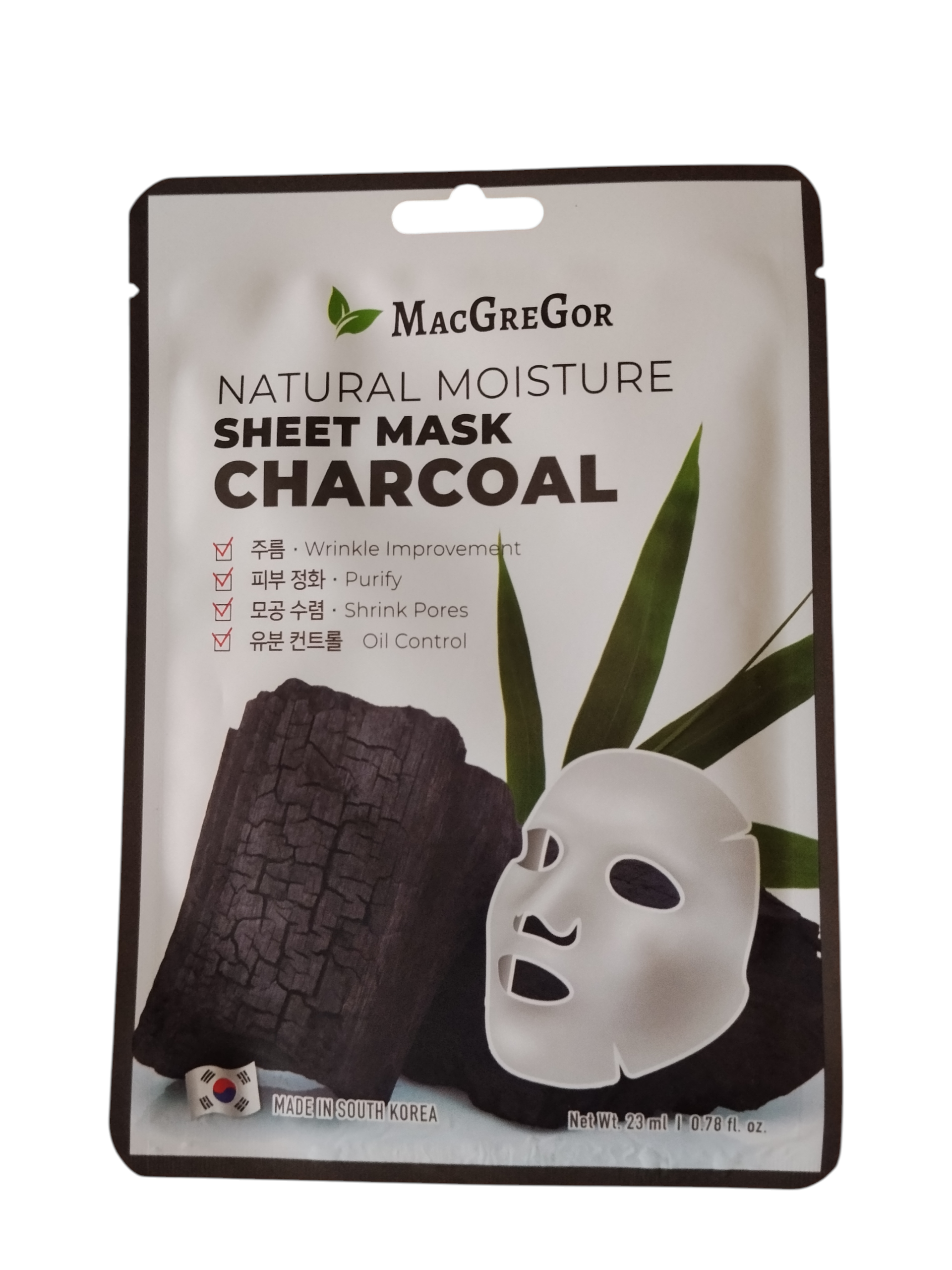 Macgregor Natural Moisture Charcoal Sheet Mask