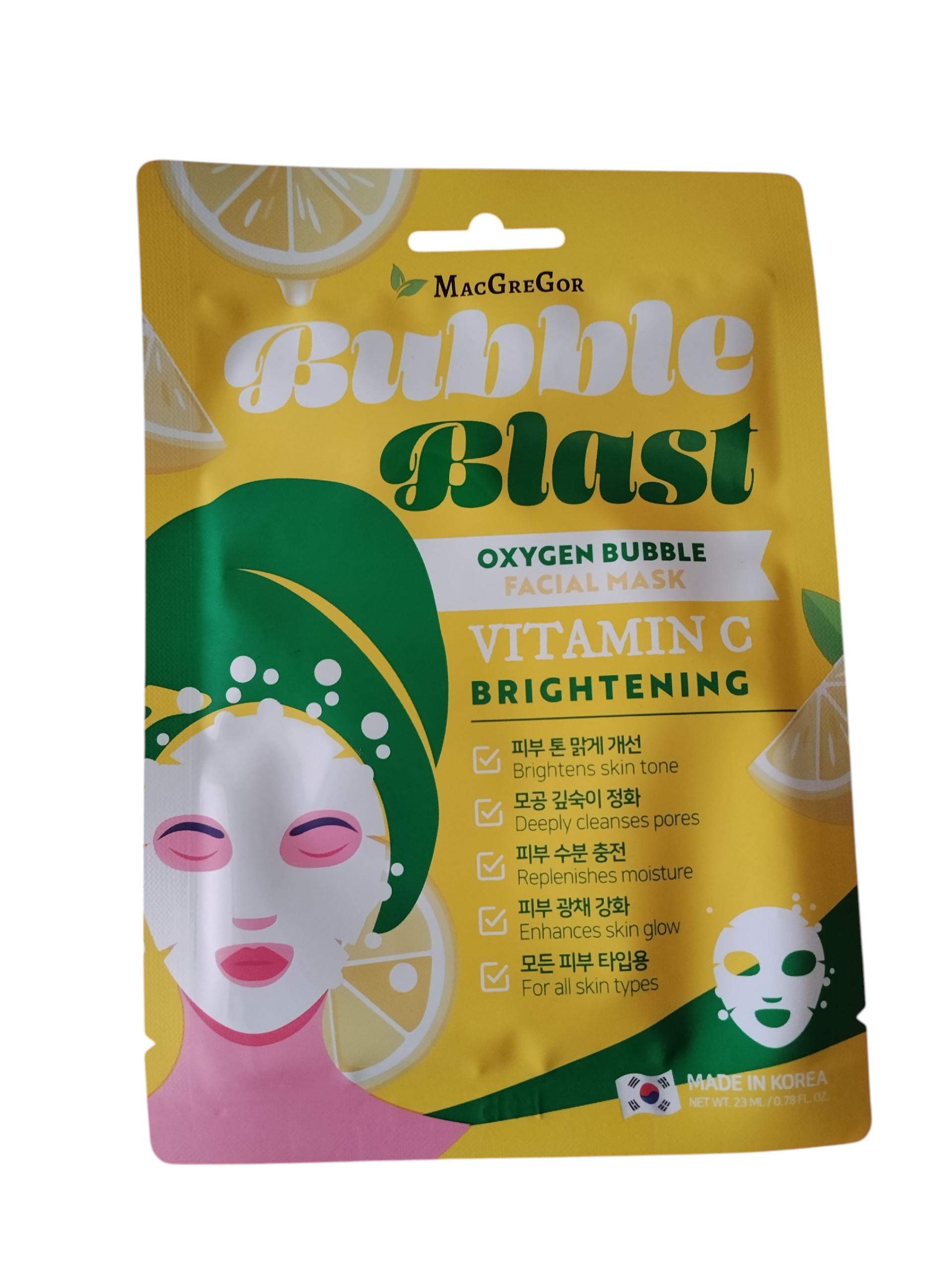 Macgregor Vitamin C Oxygen Bubble Blast Brightening Facial Mask