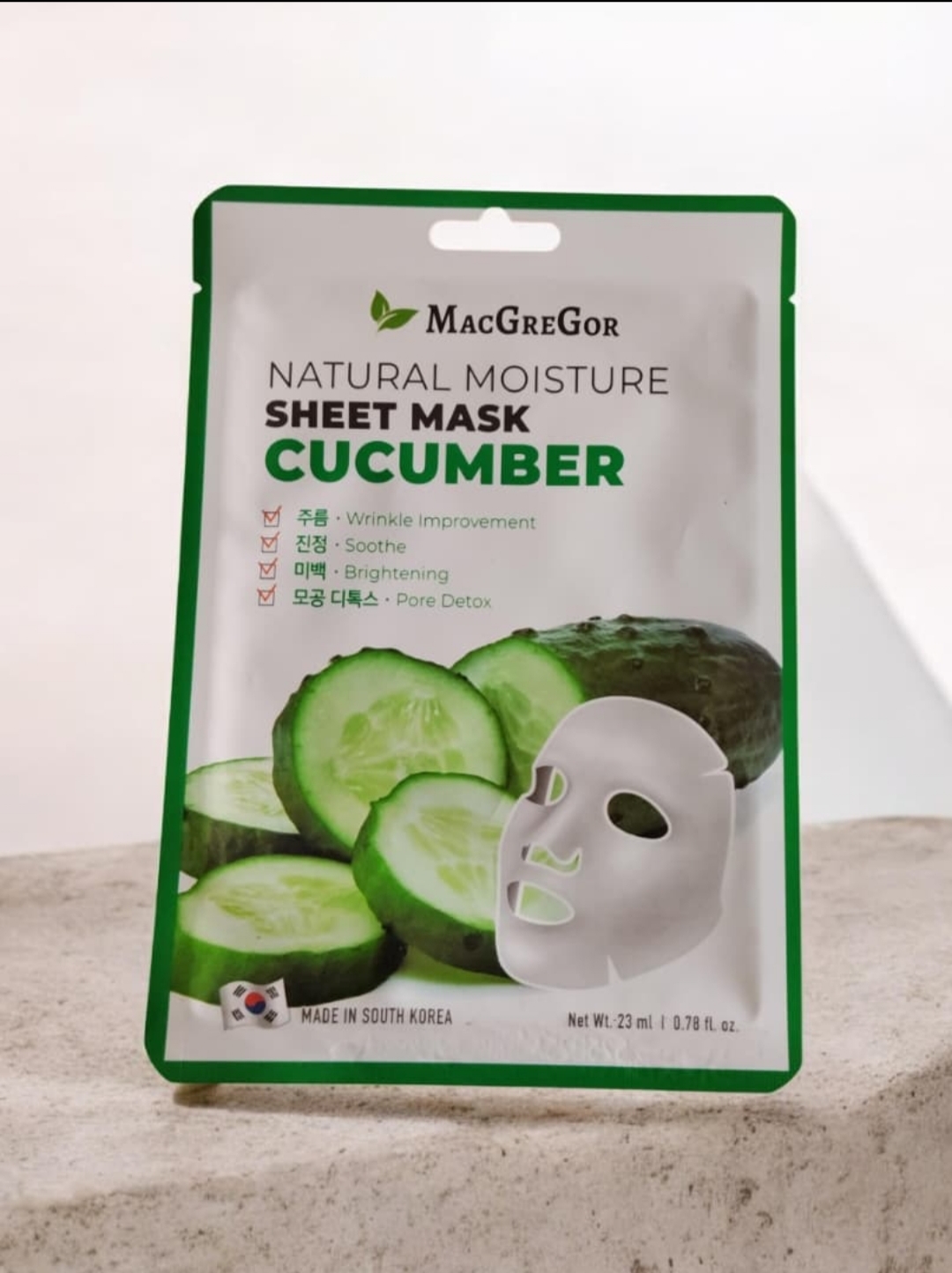 Macgregor Natural Moisture Cucumber Sheet Mask