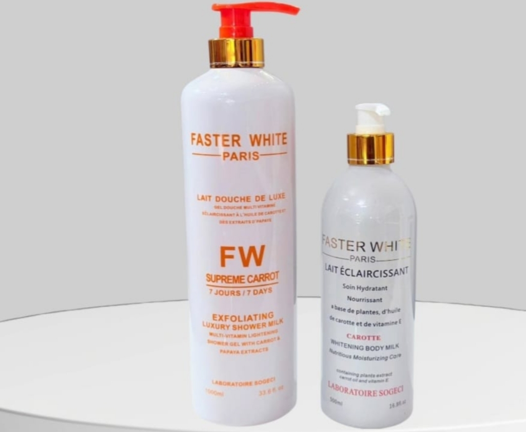 Faster White Supreme Carrot Body Lotion And Shower Gel