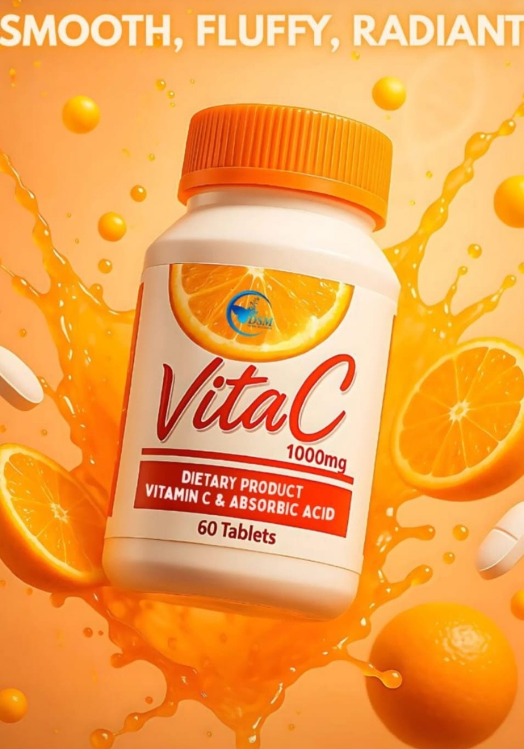 Phyto DSM VitaC Acorbic Vitamin C Antioxidant 60 tablets Chewable (One)