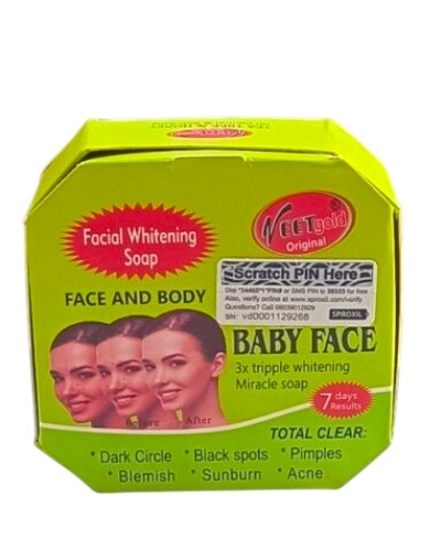 VEET GOLD 3x Tripple Baby Face Lightening Miracle Soap 100ml